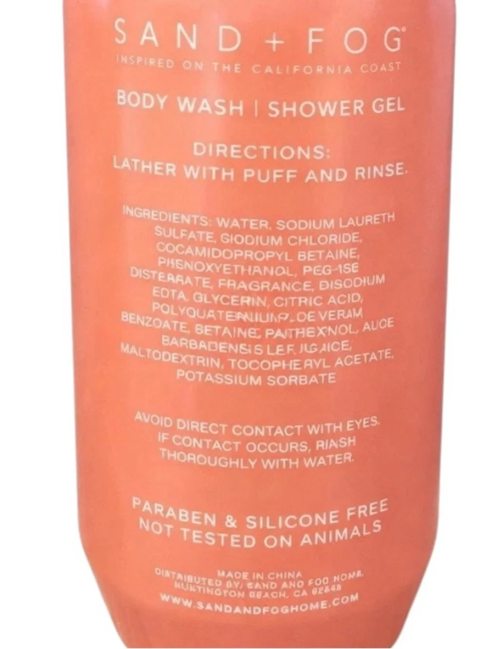 SAND + FOG Peach Bellini Body Wash 32 oz  $29 Retail NEW - Picture 4 of 5